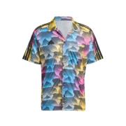 Allover Print Mesh Resort Shirt Adidas , Multicolor , Heren