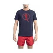 Katoenen T-Shirt - Casual en veelzijdig Bikkembergs , Blue , Heren