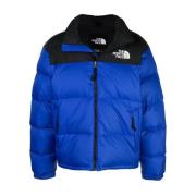 Blauwe Gewatteerde Rits Jas The North Face , Blue , Heren