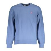 Blauwe Sweatshirt met Lange Mouwen en Logo Levi's , Blue , Heren