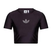 Top met glinsterend logo Adidas Originals , Purple , Dames