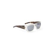 Beige Zilveren Zonnebril Saint Laurent , Gray , Dames