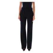 Zwarte wollen tuxedo smokingsbroek Saint Laurent , Black , Dames