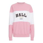 Sportieve Sweatshirt met Cool Print Ball , Pink , Dames