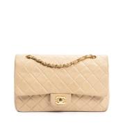 Pre-owned Leather chanel-bags Chanel Vintage , Beige , Dames