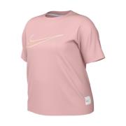 Logo Rosa Dames T-shirt Nike , Pink , Dames