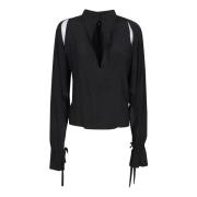 Elegante Metz Blouse voor Vrouwen Pinko , Black , Dames