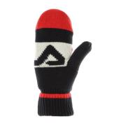 Intarsia Gebreide Herenhandschoenen Zwart/Rood/Wit Fila , Multicolor ,...