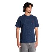 Blauwe Logo T-shirts en Polos Tommy Hilfiger , Blue , Heren