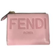 Pre-owned Leather wallets Fendi Vintage , Pink , Dames