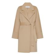 Elegante Jas Gewaad Stijl A24Cpcpv02 Simona Corsellini , Beige , Dames