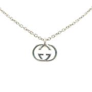 Pre-owned Metal necklaces Gucci Vintage , Gray , Dames