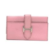 Pre-owned Leather home-office Hermès Vintage , Pink , Dames