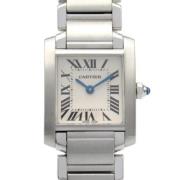 Pre-owned Stainless Steel watches Cartier Vintage , Gray , Dames