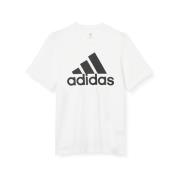 Essential Big Logo Wit Heren T-shirt Adidas , White , Heren