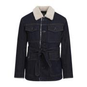 Indigo Vedro Jacket Dries Van Noten , Blue , Heren