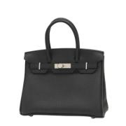 Pre-owned Leather handbags Hermès Vintage , Black , Dames