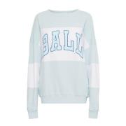 Blauwe Sweatshirt met Coole Voorkant Print Ball , Blue , Dames