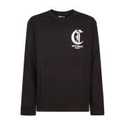 Zwarte Sweatshirt voor Mannen Aw24 Just Cavalli , Black , Heren