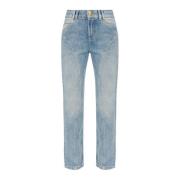 Jeans met stiksels op de benen Balmain , Blue , Dames