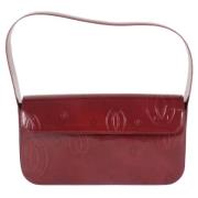 Pre-owned Leather handbags Cartier Vintage , Red , Dames