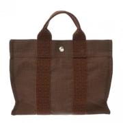 Pre-owned Canvas shoulder-bags Hermès Vintage , Brown , Dames