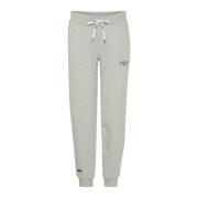 Grijze Sweatpants met Coole Geborduurde Details Ball , Gray , Dames