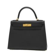 Pre-owned Leather handbags Hermès Vintage , Black , Dames