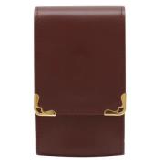 Pre-owned Leather home-office Cartier Vintage , Red , Heren