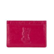 Pre-owned Leather wallets Yves Saint Laurent Vintage , Pink , Dames