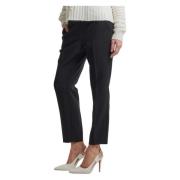 Elegante broek met glanzende details Kocca , Black , Dames