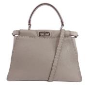 Pre-owned Leather fendi-bags Fendi Vintage , Gray , Dames