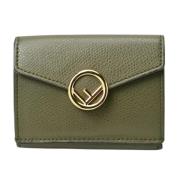 Pre-owned Leather wallets Fendi Vintage , Green , Dames