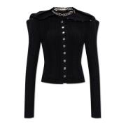 Vest met wollen afwerking Y/Project , Black , Dames