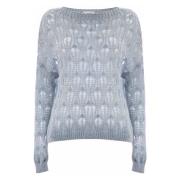 Elegant Openwork Jumper Kocca , Blue , Dames