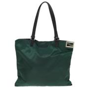 Pre-owned Fabric totes Fendi Vintage , Green , Dames