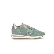 Sportieve lage sneaker in het groen Philippe Model , Green , Dames