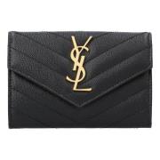 Leather wallets Saint Laurent , Black , Dames