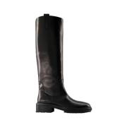 Leather boots aeyde , Black , Dames