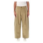 Tan Chino Broek Wijde Pijp Studio Nicholson , Beige , Heren