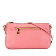 Pre-owned Leather shoulder-bags Prada Vintage , Pink , Dames