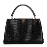 Pre-owned Canvas handbags Louis Vuitton Vintage , Black , Dames