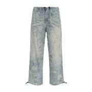 Blauwe Denim Jeans Diesel , Blue , Heren