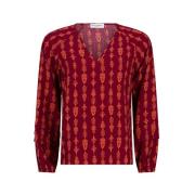 Botanische Giana Blouse Lofty Manner , Red , Dames