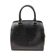 Pre-owned Leather handbags Louis Vuitton Vintage , Black , Dames