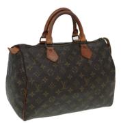 Pre-owned Canvas handbags Louis Vuitton Vintage , Brown , Dames