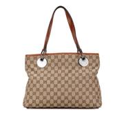 Pre-owned Canvas shoulder-bags Gucci Vintage , Beige , Dames