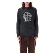 Antraciet Gebreide Chaos Trui Aw24 Pop Trading Company , Gray , Heren