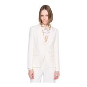 Klassieke Single-Breasted Blazer met Zakken Silvian Heach , White , Da...