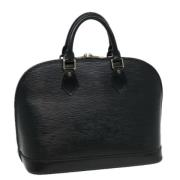 Pre-owned Leather handbags Louis Vuitton Vintage , Black , Dames